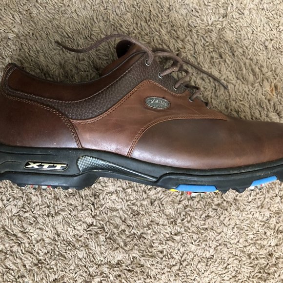 Callaway Men\'s Brown Soft Cleats Golf Shoes.